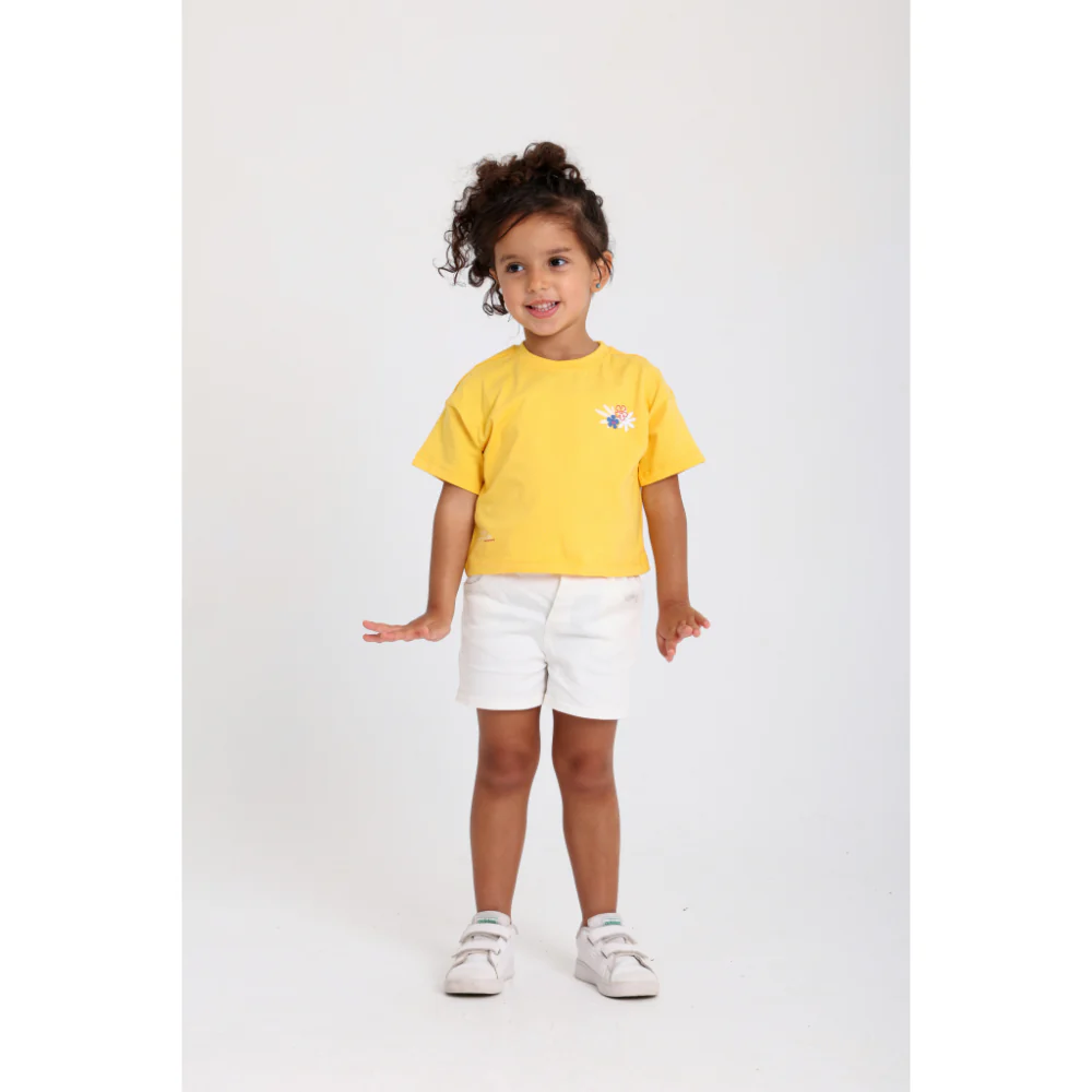Unisex Baby Cotton T-Shirt – Yellow - Image 2