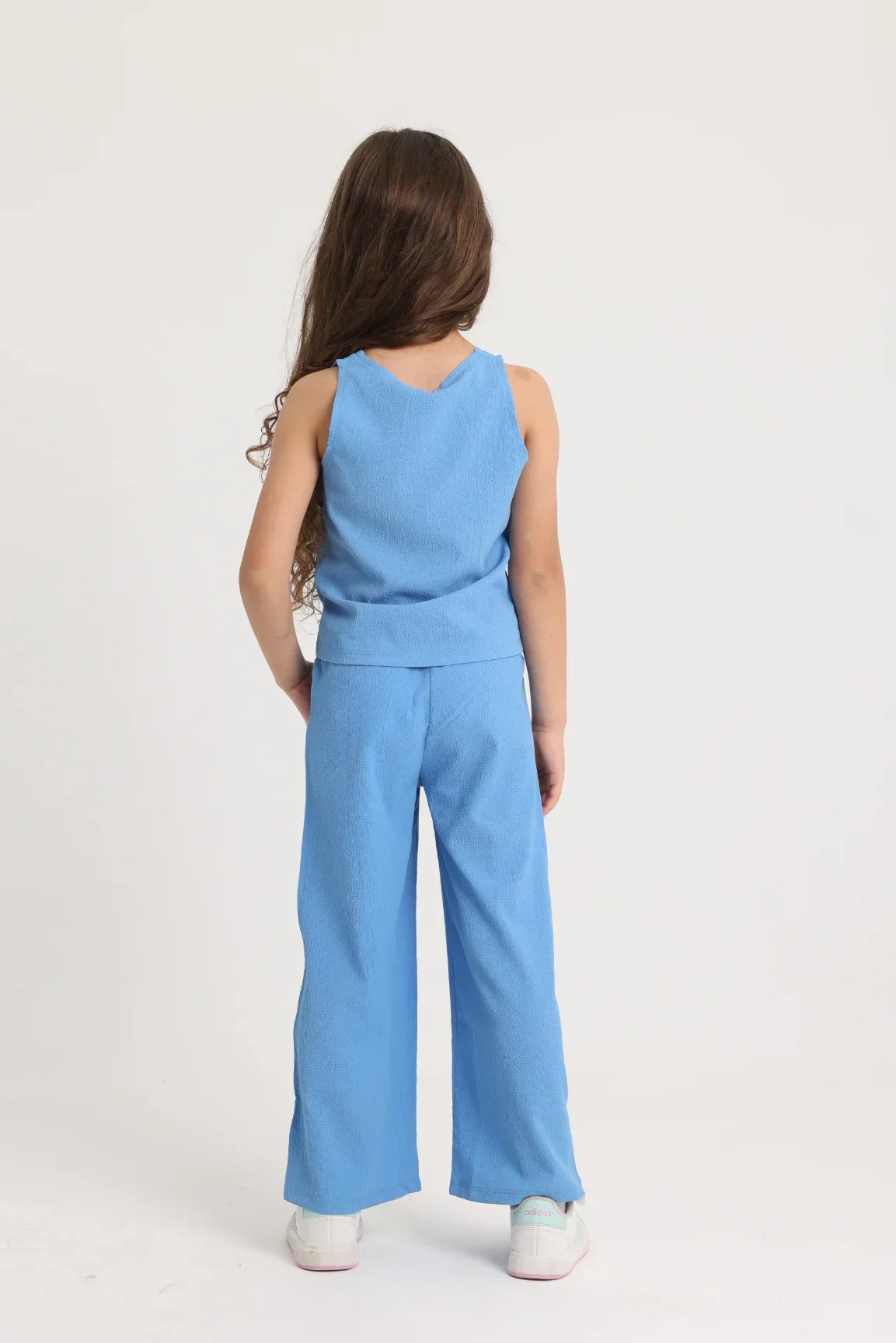 Girls Outfit Set – Babyblue Sleeveless - Image 2