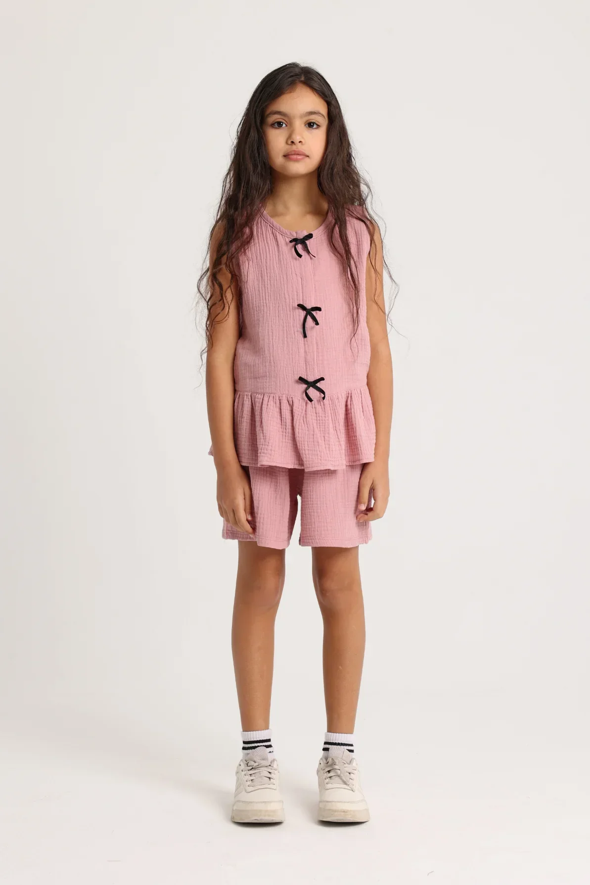 Girls Outfit Set – Dusty Pink (Sleeveless)
