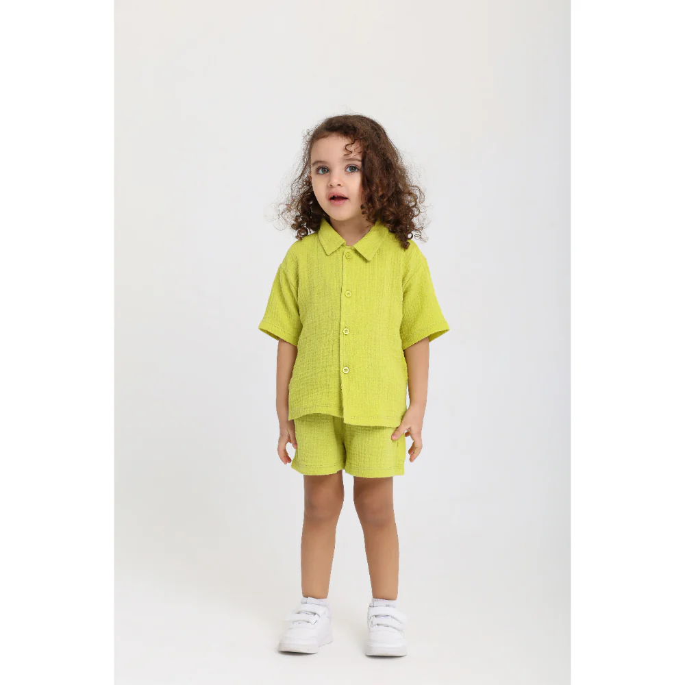 Unisex Baby Cotton 2-Piece Outfit Set – Light Green
