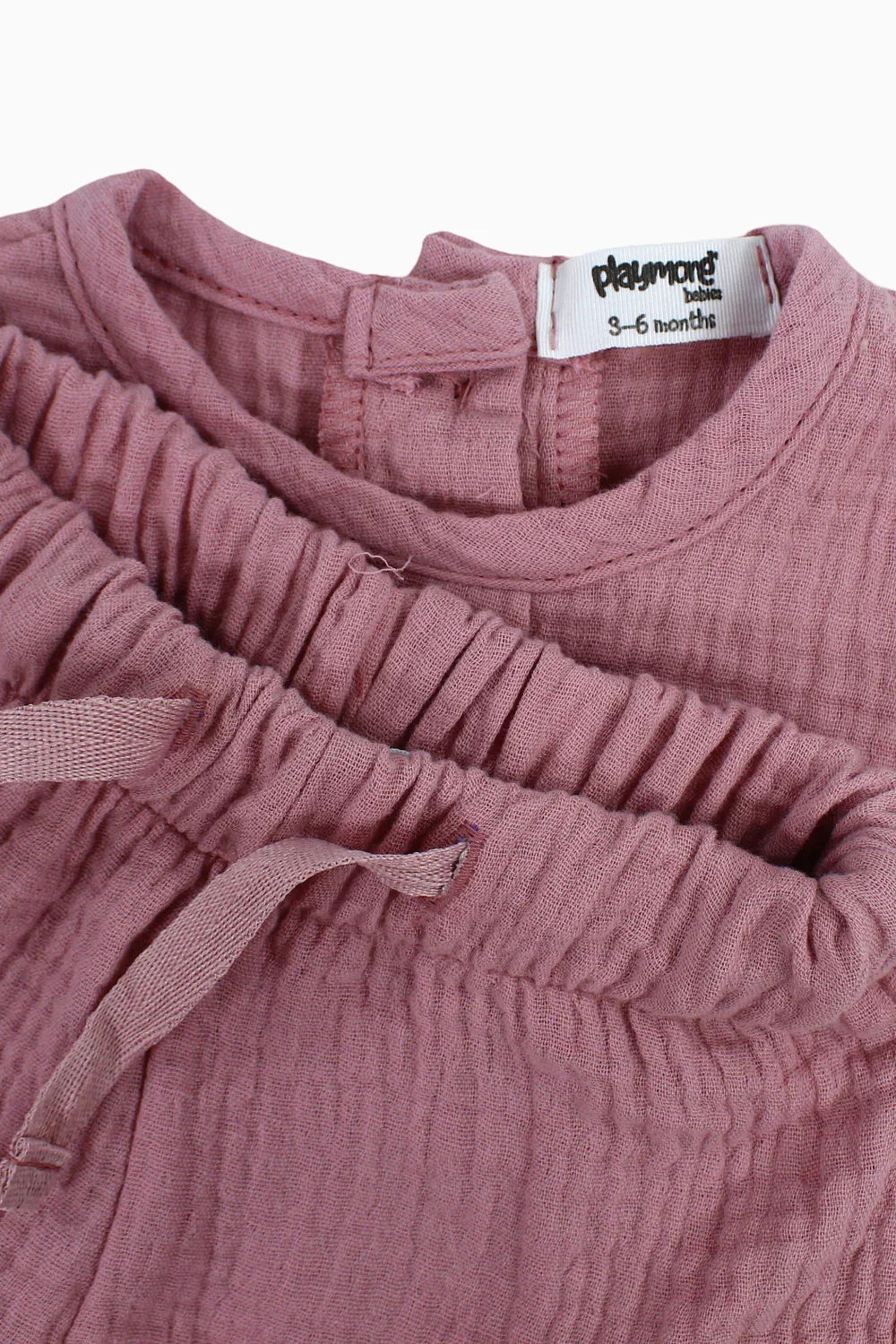 Baby Girls Cotton 2-Piece Outfit Set – Dusty Pink - Image 10