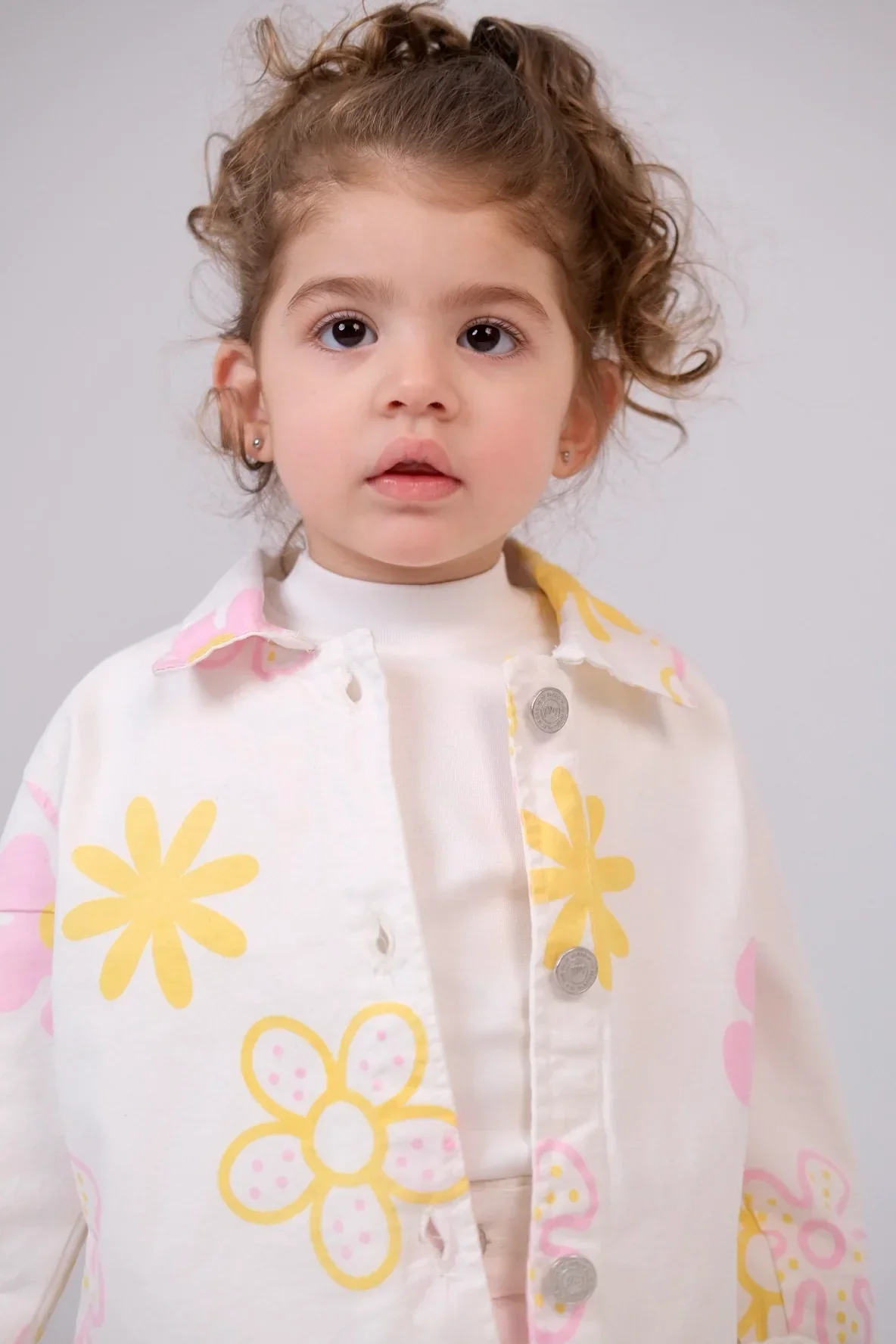 Baby Girls Gabardine Jacket – Offwhite