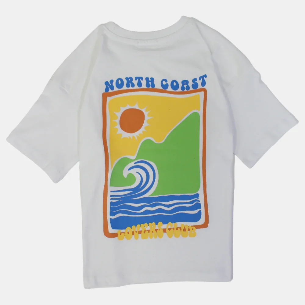 Unisex Short-Sleeved Cotton T-Shirt – White "North Coast Lovers Club" - Image 2