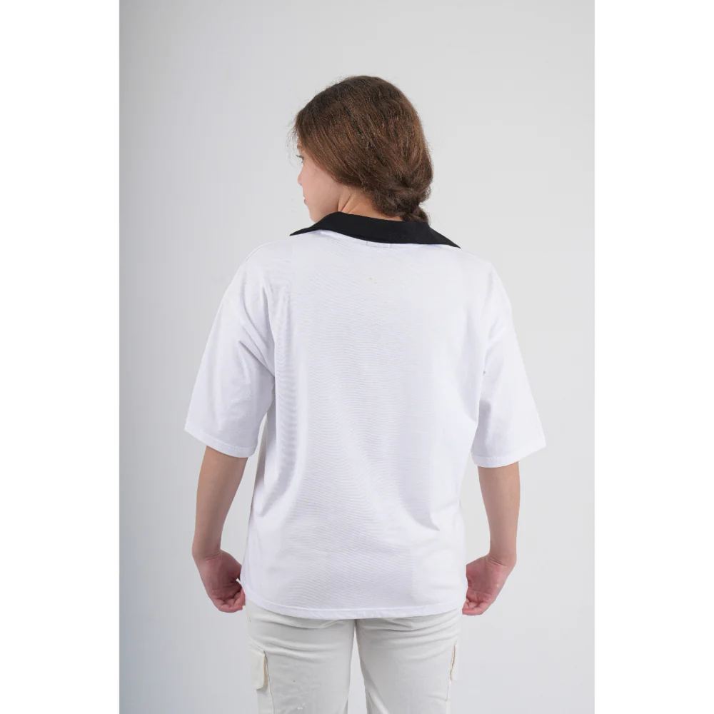 Unisex White "PLAYING OUTDOORS" T-Shirt - Image 2