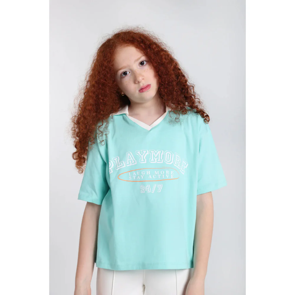 Teens Aqua "Playmore" T-Shirt - Image 3