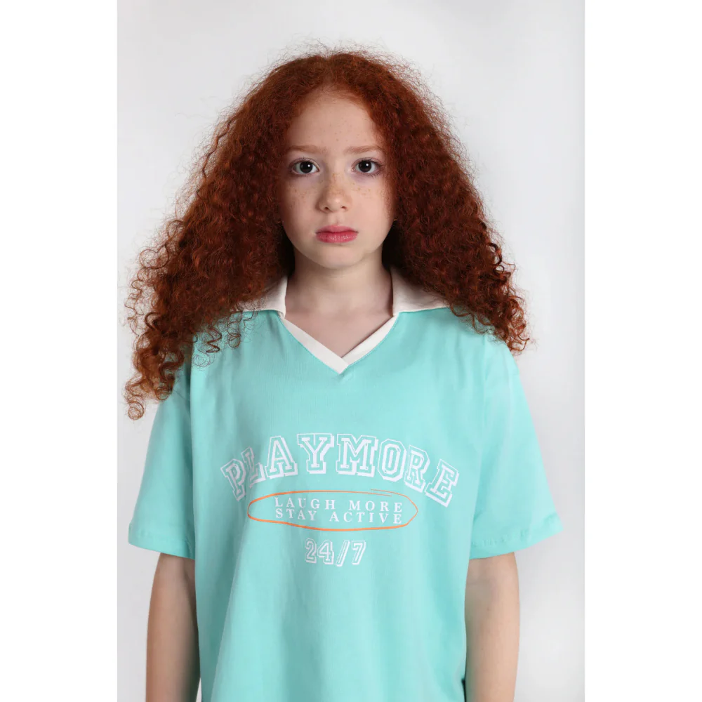 Teens Aqua "Playmore" T-Shirt - Image 4