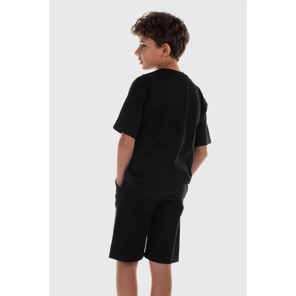 Teens Black Cotton T-Shirt – "Full Time Job" Print - Image 2