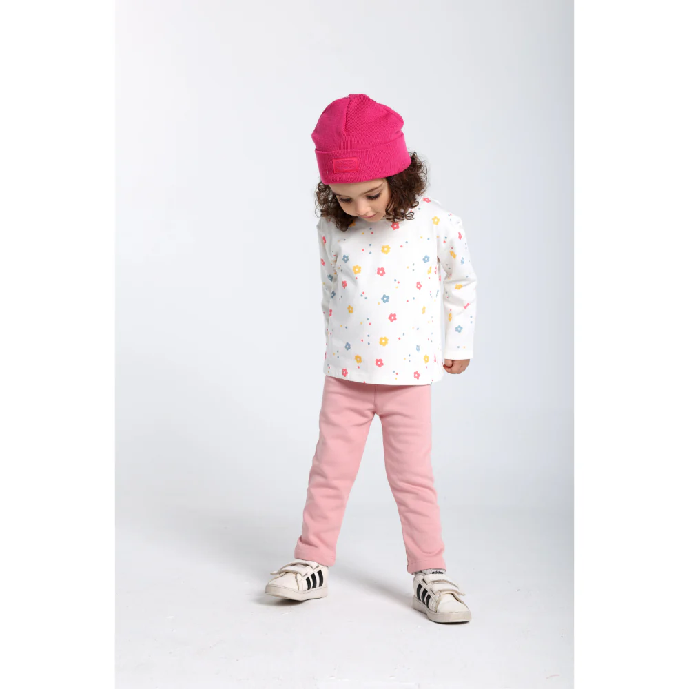 Baby Girls Cotton T-Shirt – Off-White with Flowers Print - Image 13