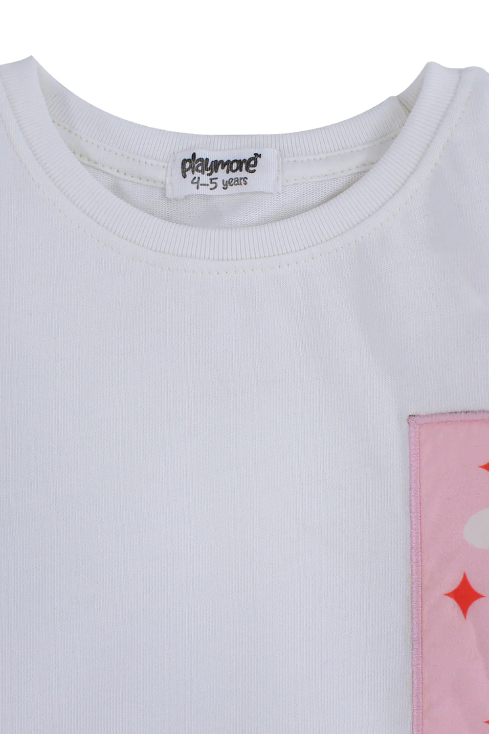 Girls Cotton T-Shirt – Off-White with Flower Print - Image 10