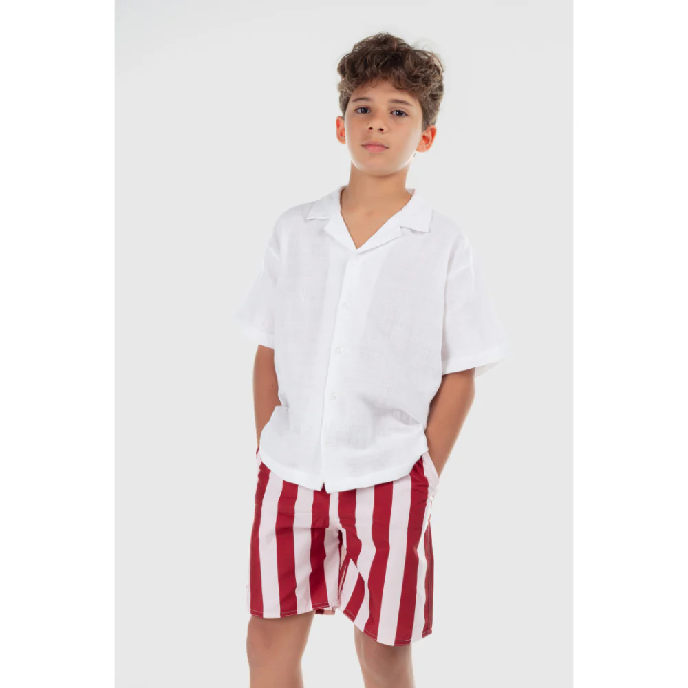 Boys Linen Shirt – White