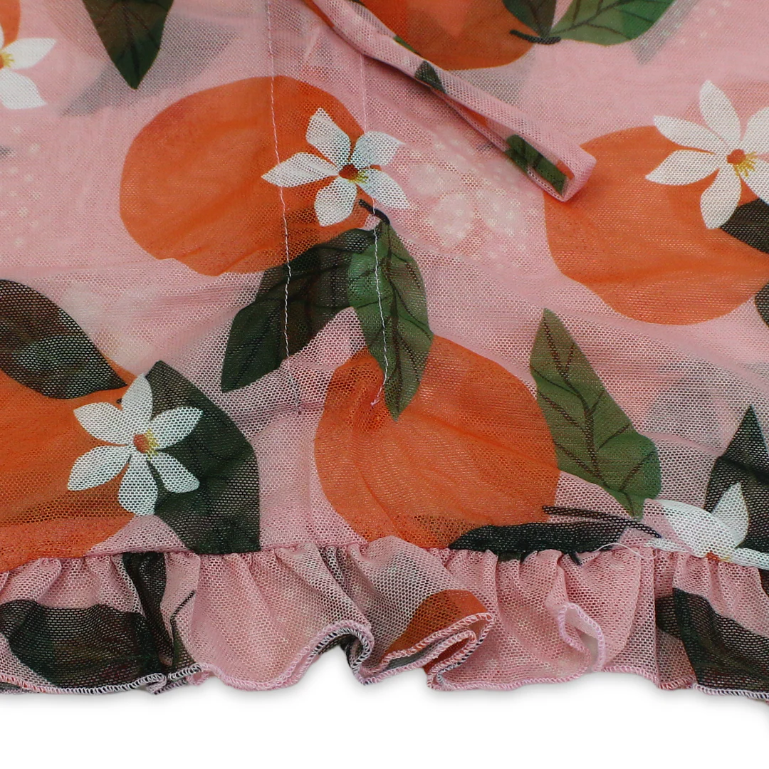 Girls Tulle Swimwear – Pink Printed - Image 3