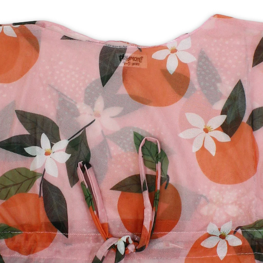 Girls Tulle Swimwear – Pink Printed - Image 4