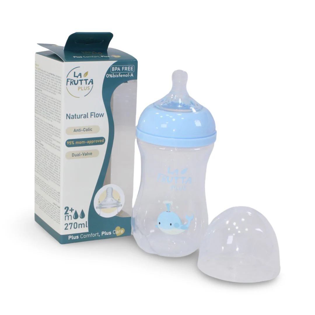 La Frutta Plus Ntural Flow Baby Bottle 270ml – Baby Blue
