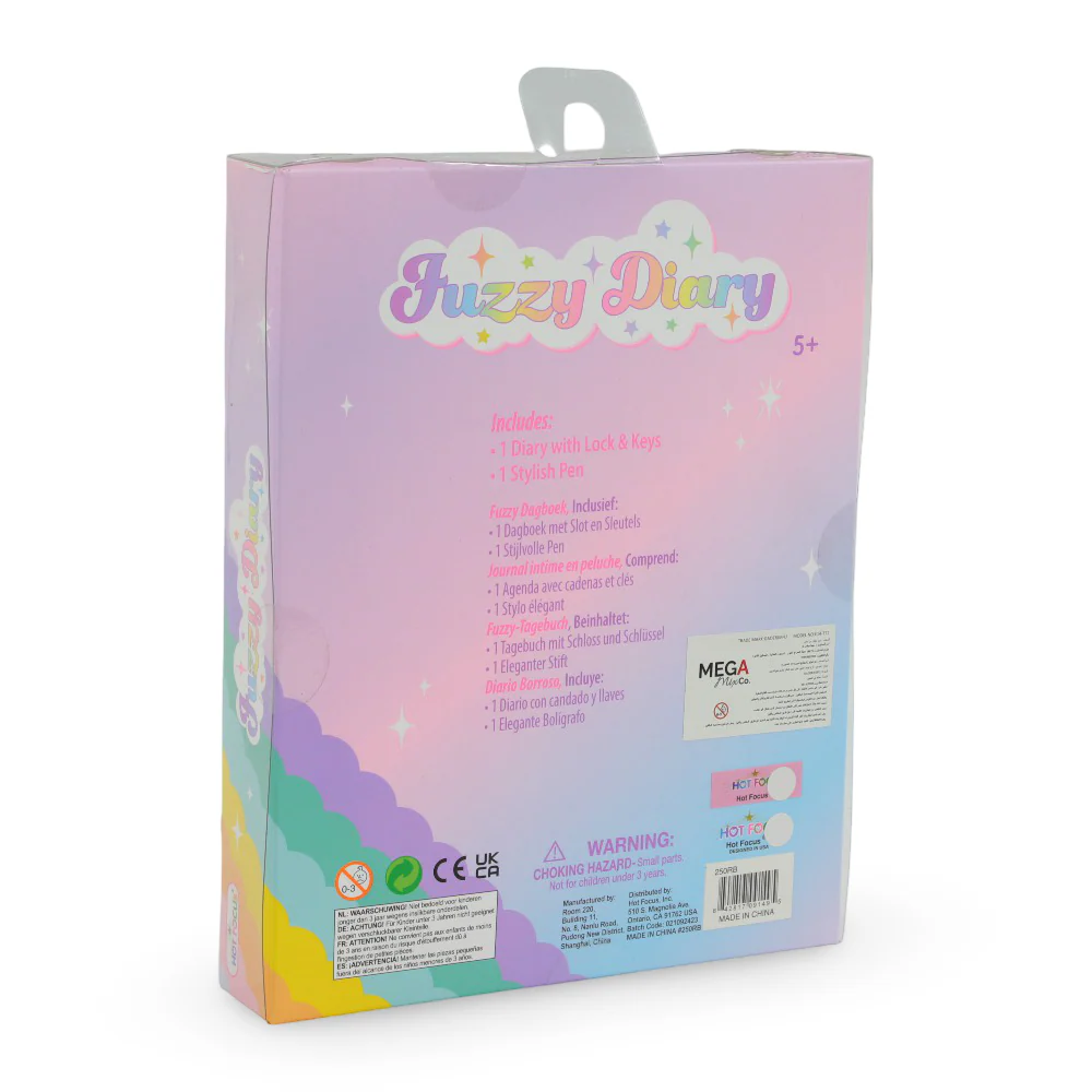 Hot Focus Light-Up Fuzzy Diary – Unicorn Design - Image 2