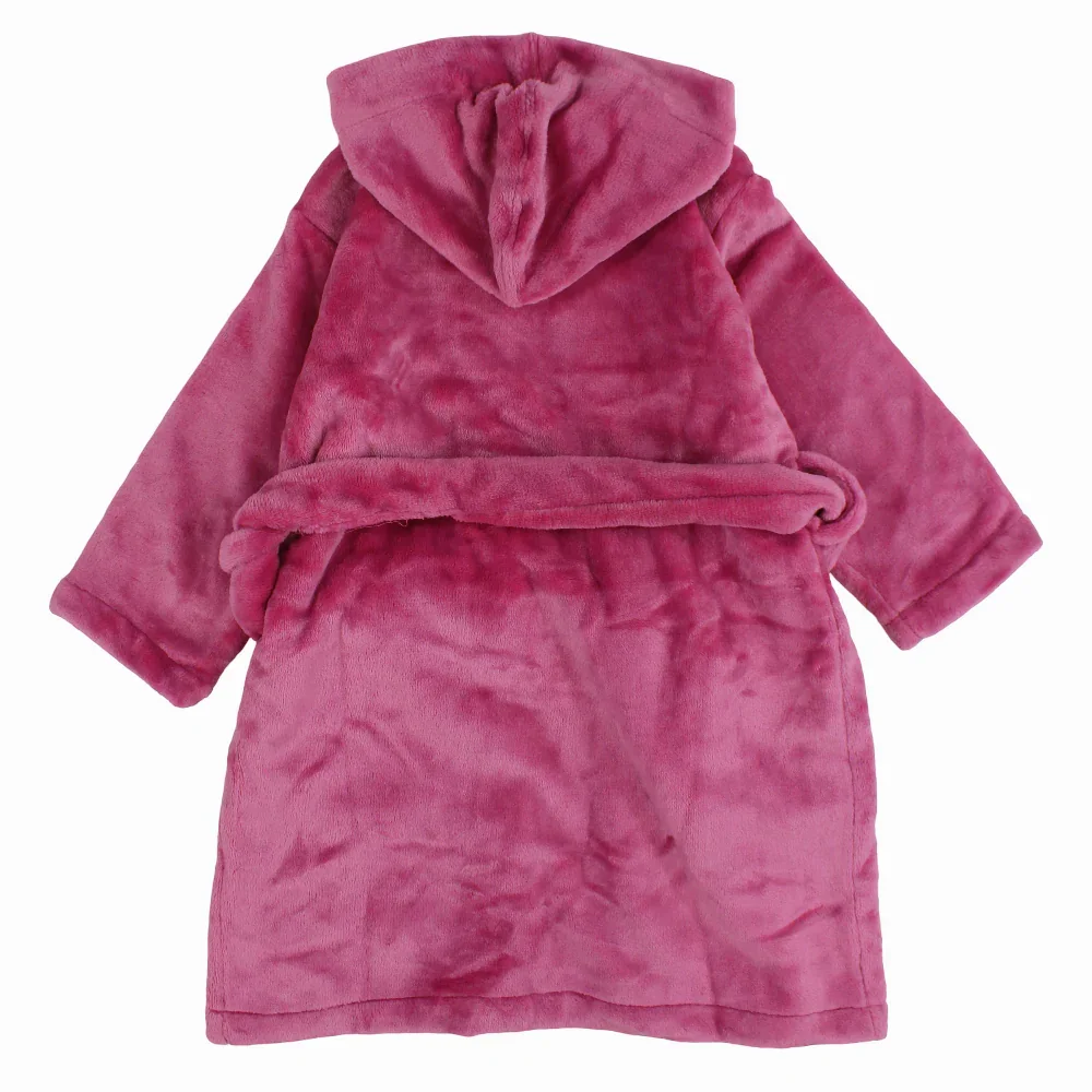 Girls Velvet Robe – Dustypink with "Love Be Kind" Design - Image 6