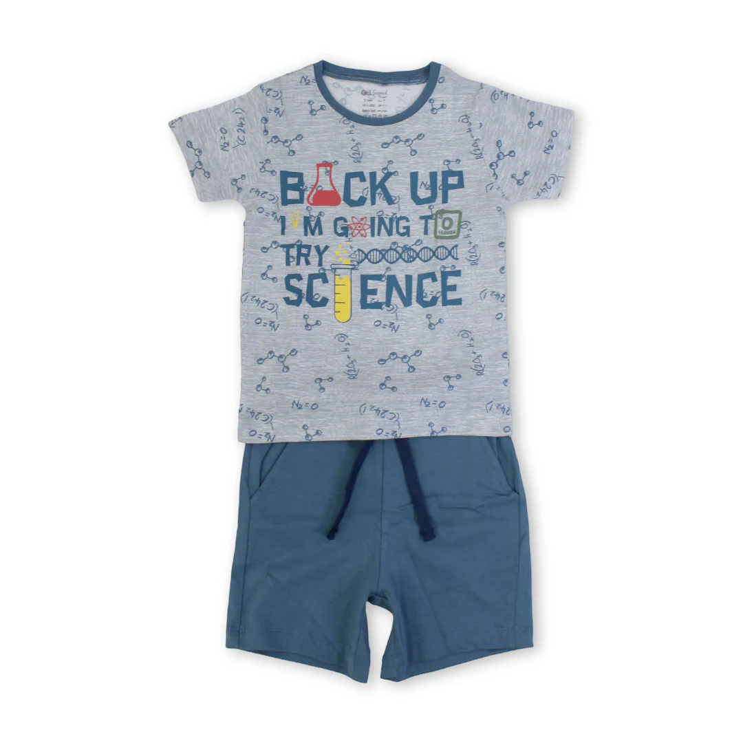 Boys Cotton Pajama – Grey