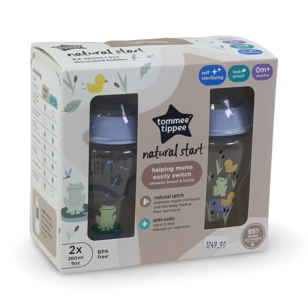 Tommee Tippee Natural Start Baby Bottle Set 260ml - Image 2