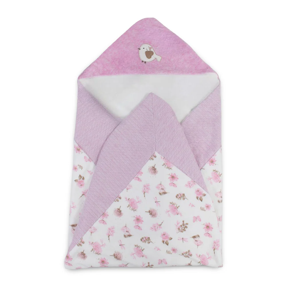 Velvet Baby Blanket – Floral Print - Image 4