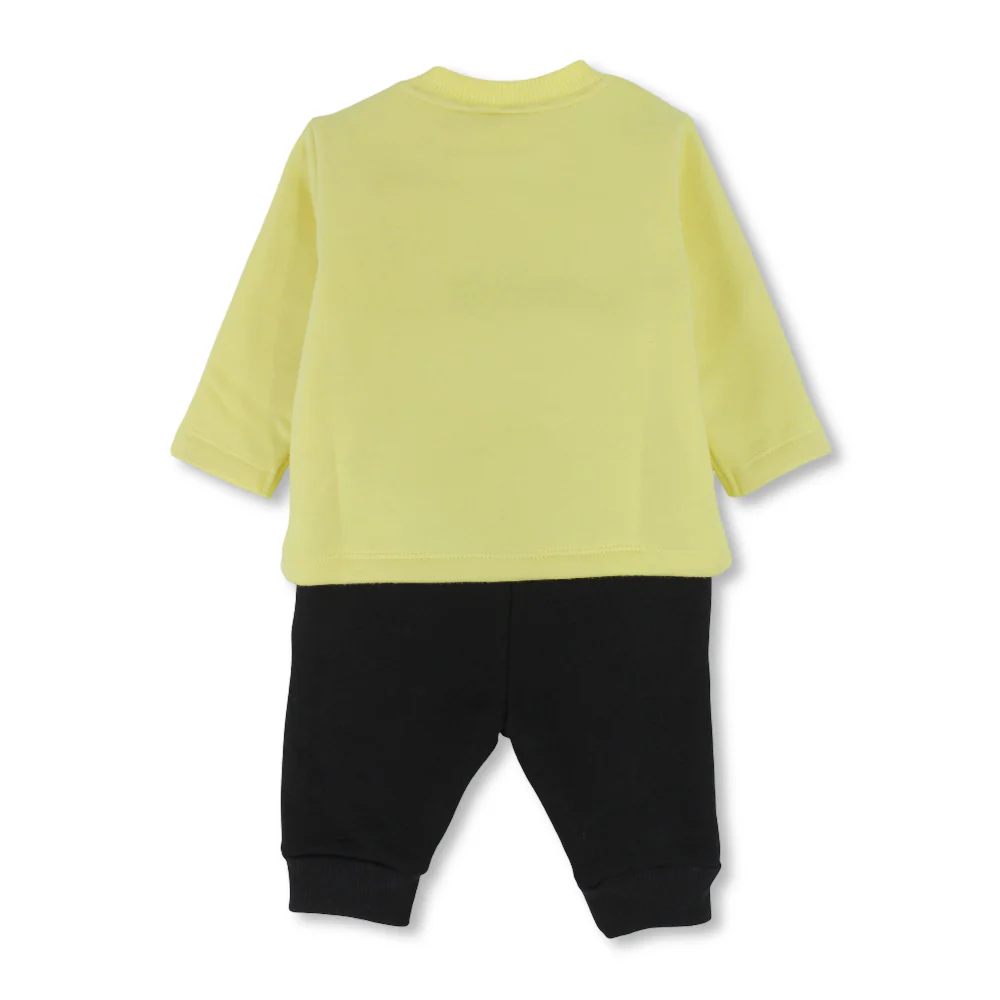 Baby Boys Cotton Pajama Set – Yellow with Dinosaur Print - Image 2