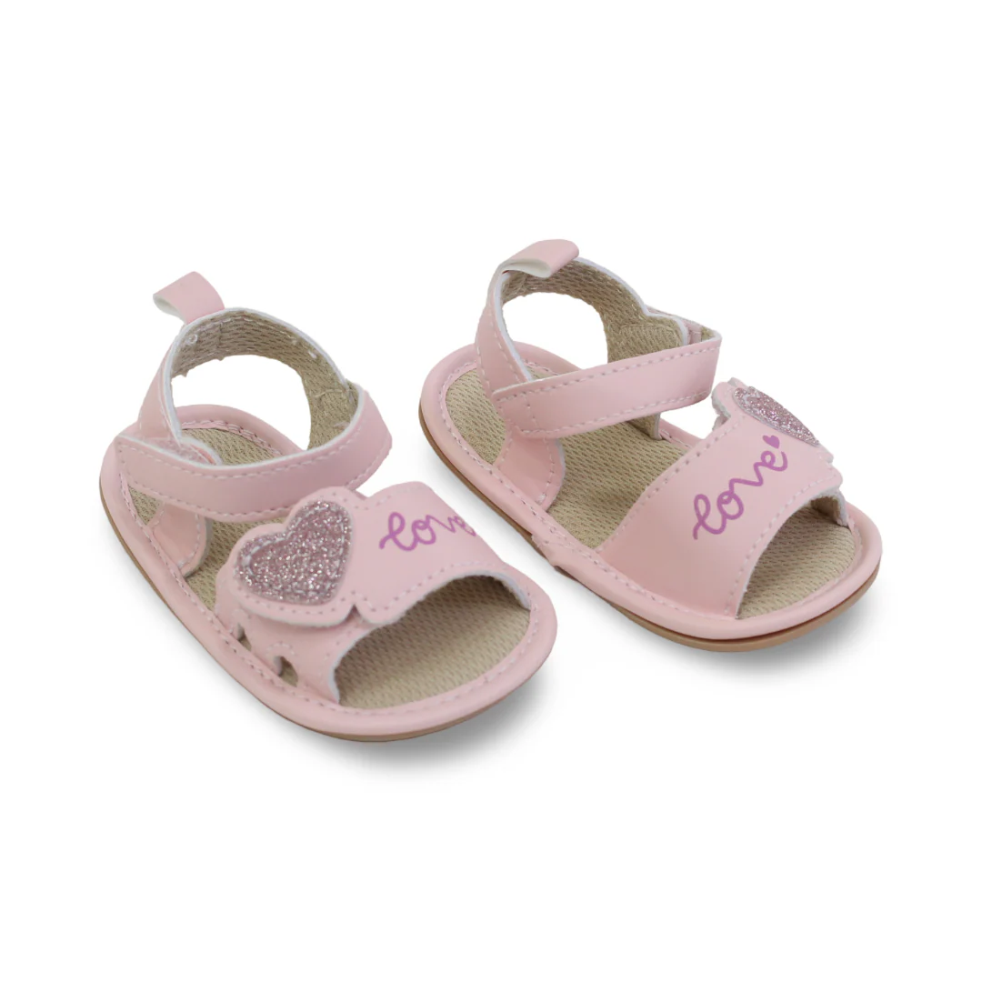 Baby Girls Leather Sandal – "Love" Design - Image 7
