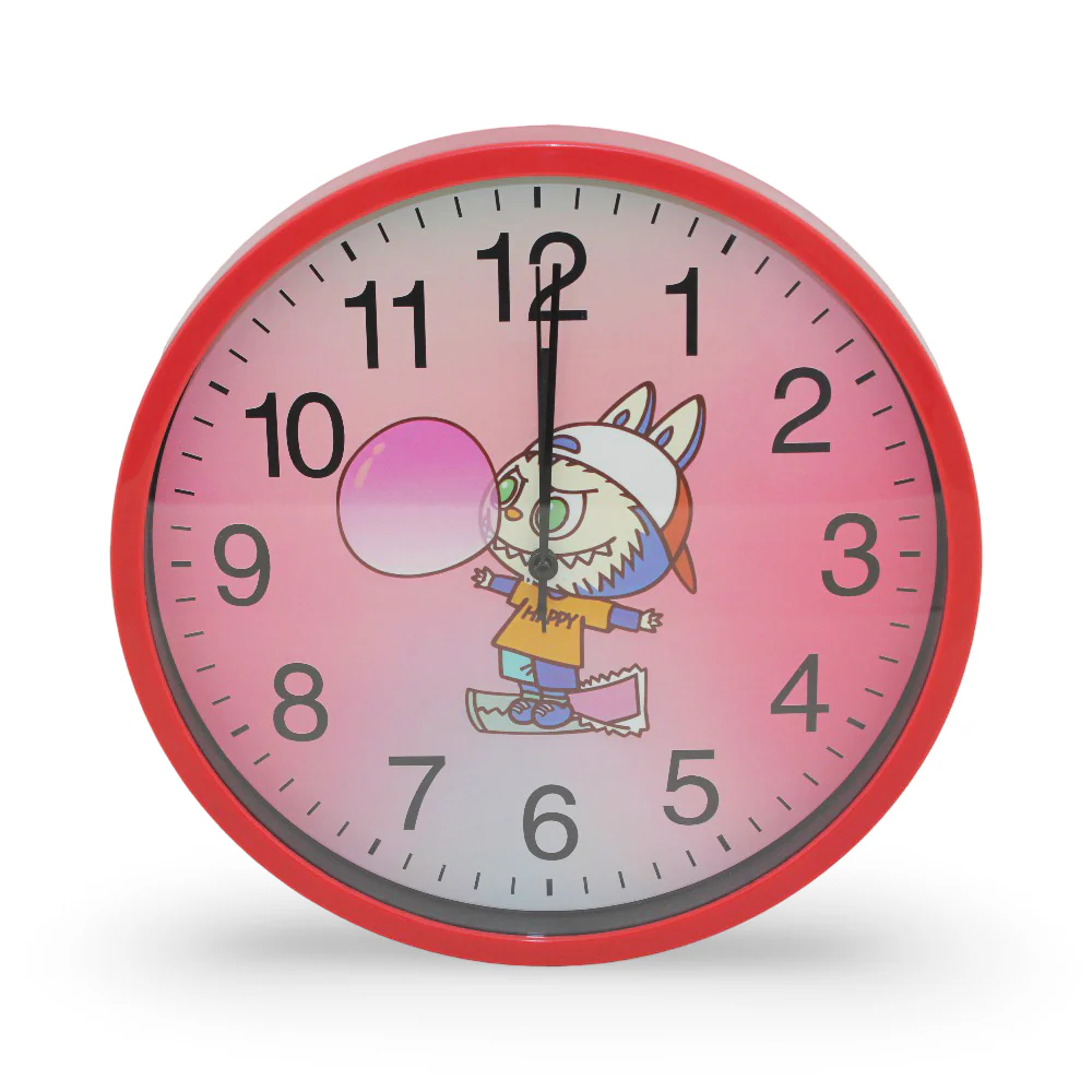 Labubu Wall Clock – Black