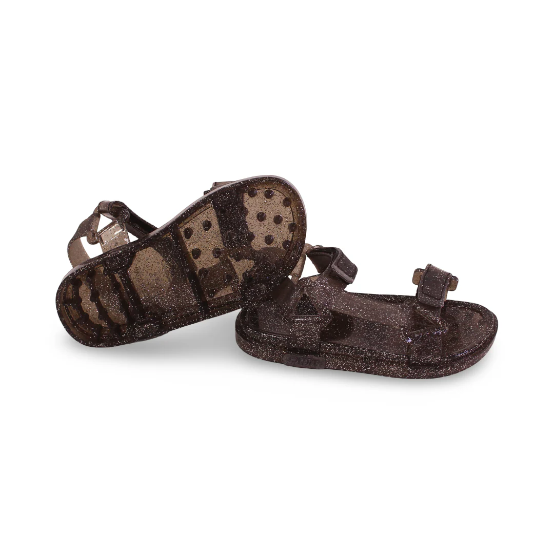 Girls Rubber Sandal – Glittery Grey - Image 3