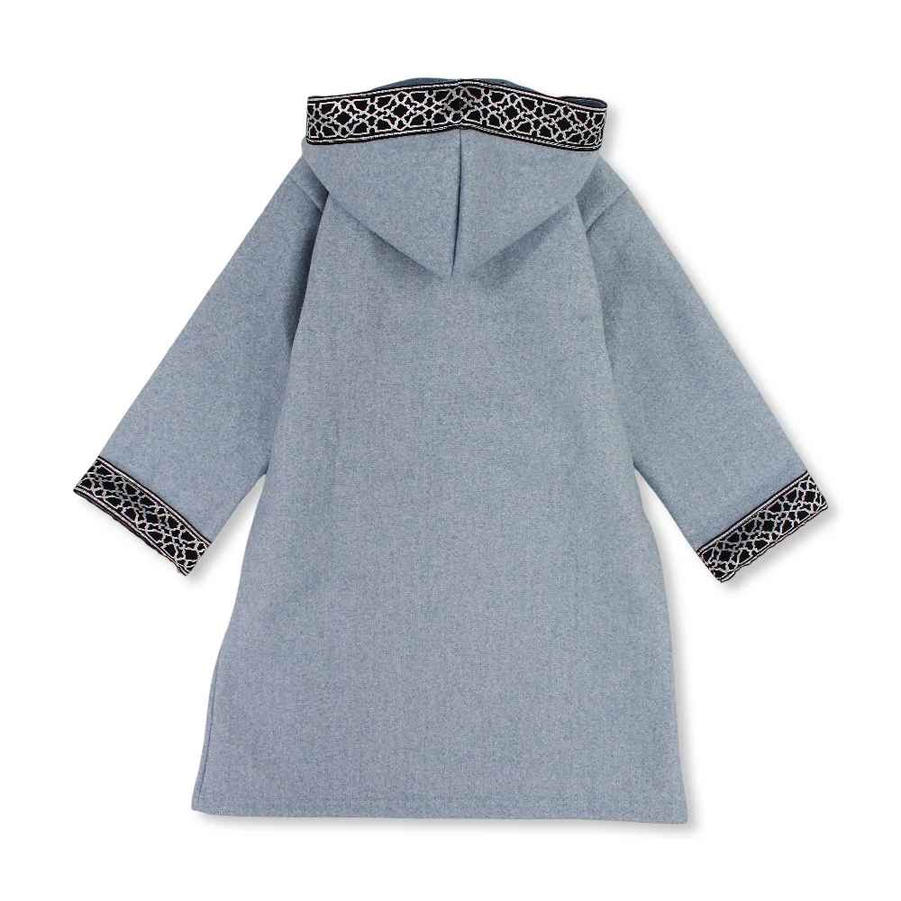 Boys Long-Sleeved Hooded Jilbab – Baby Blue - Image 6