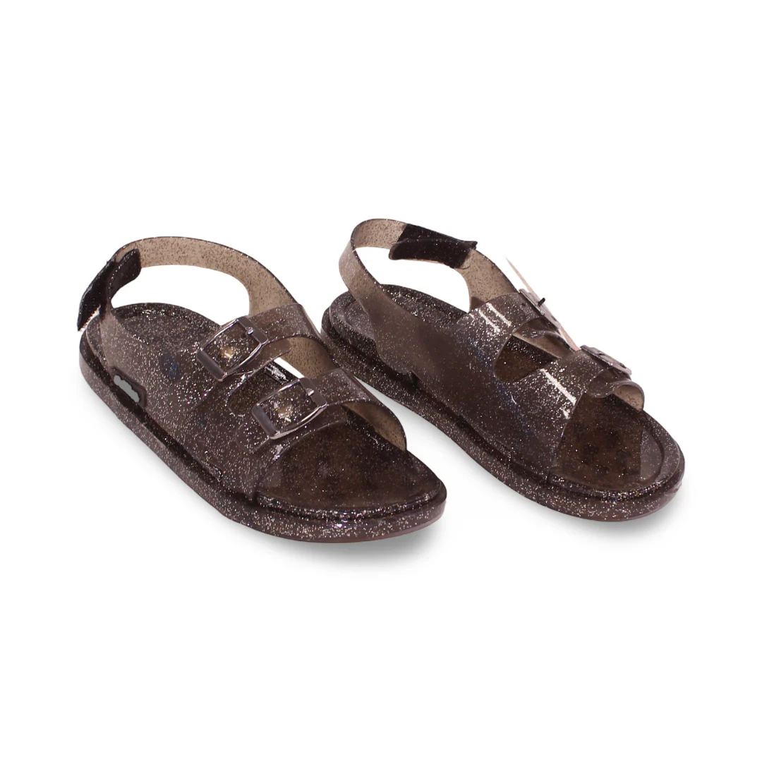 Girls Rubber Sandal – Glittery Grey