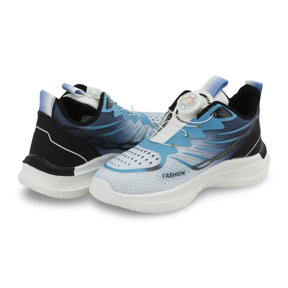 Unisex Leather Sneakers – Turquoise - Image 2