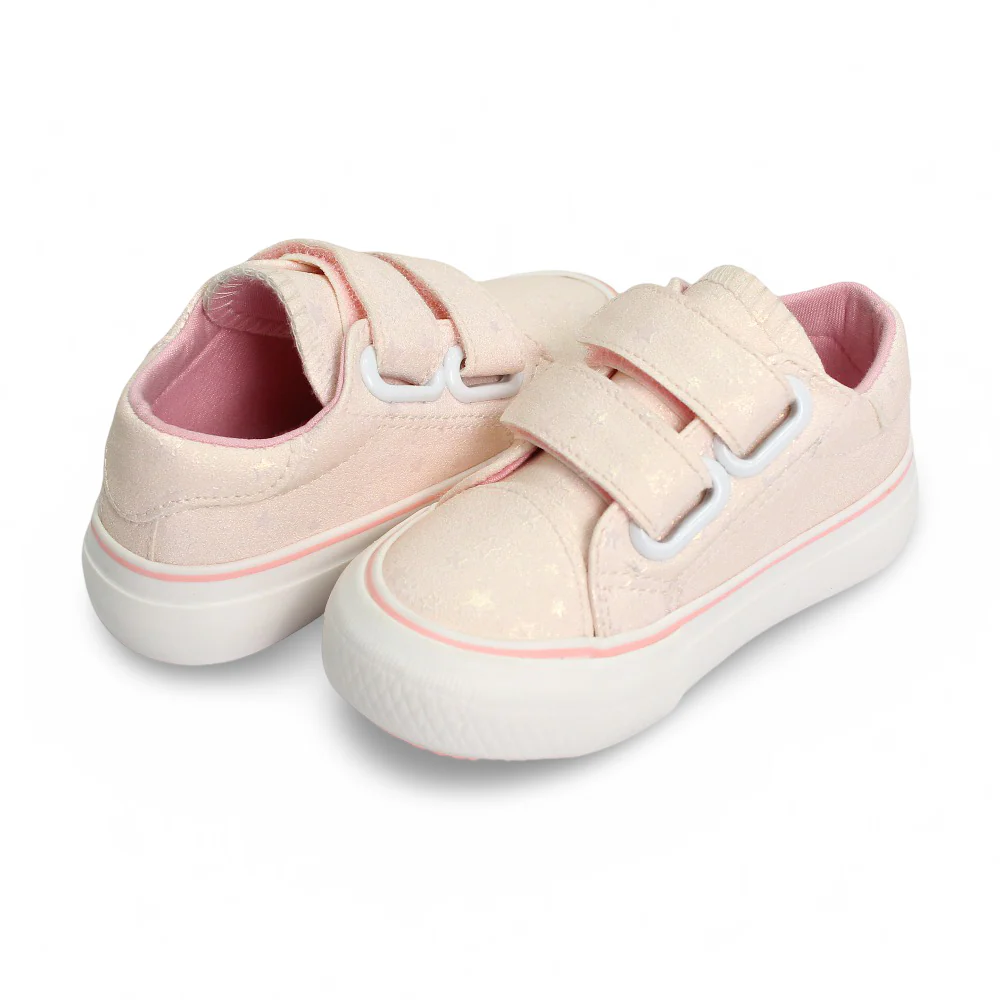 Girls Leather Sneakers – Stars Detail - Image 2