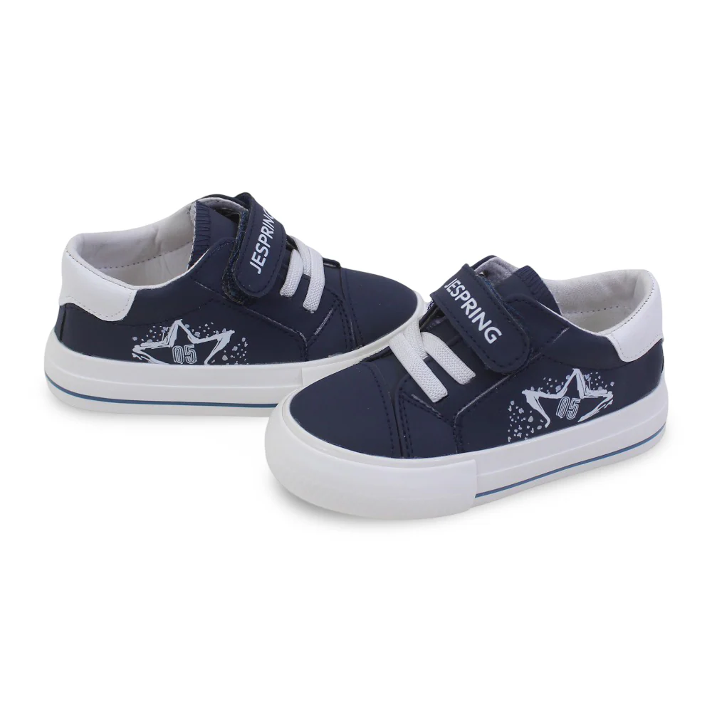 Baby Boys Leather Sneakers - Navy - Image 2