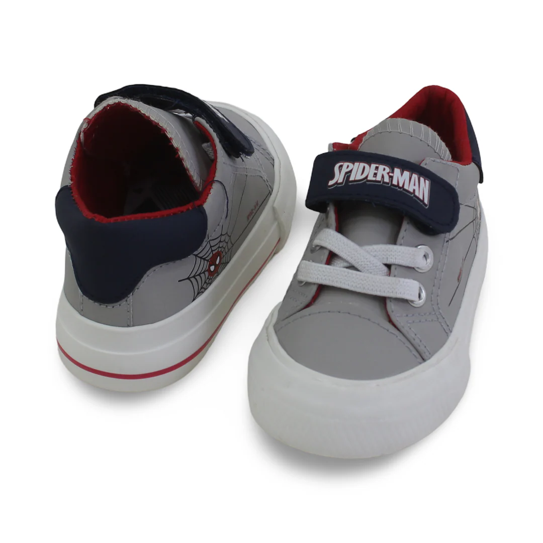 Baby Boys Leather Sneakers – Grey - Image 2