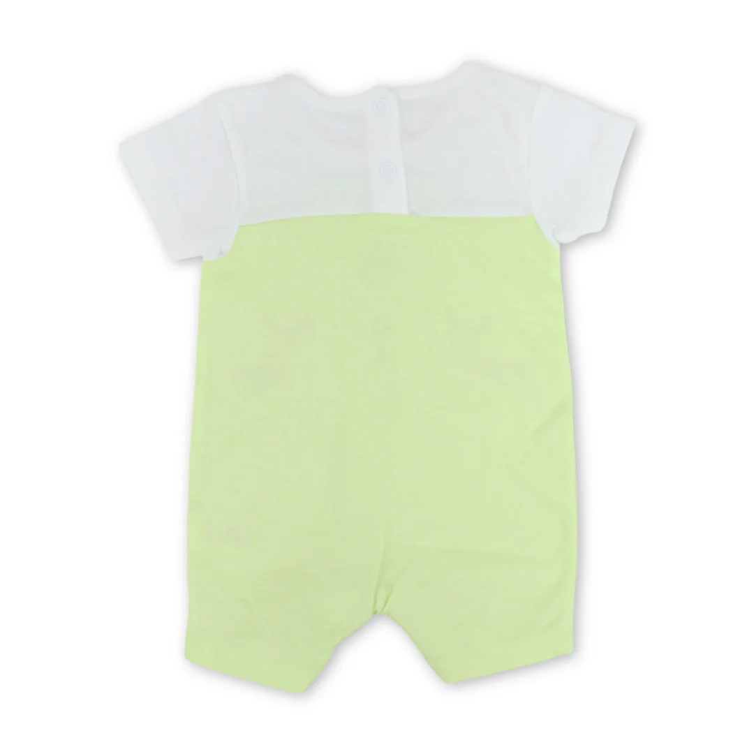 Baby Girls Cotton Romper – Light Green with Cat Embroidery - Image 2
