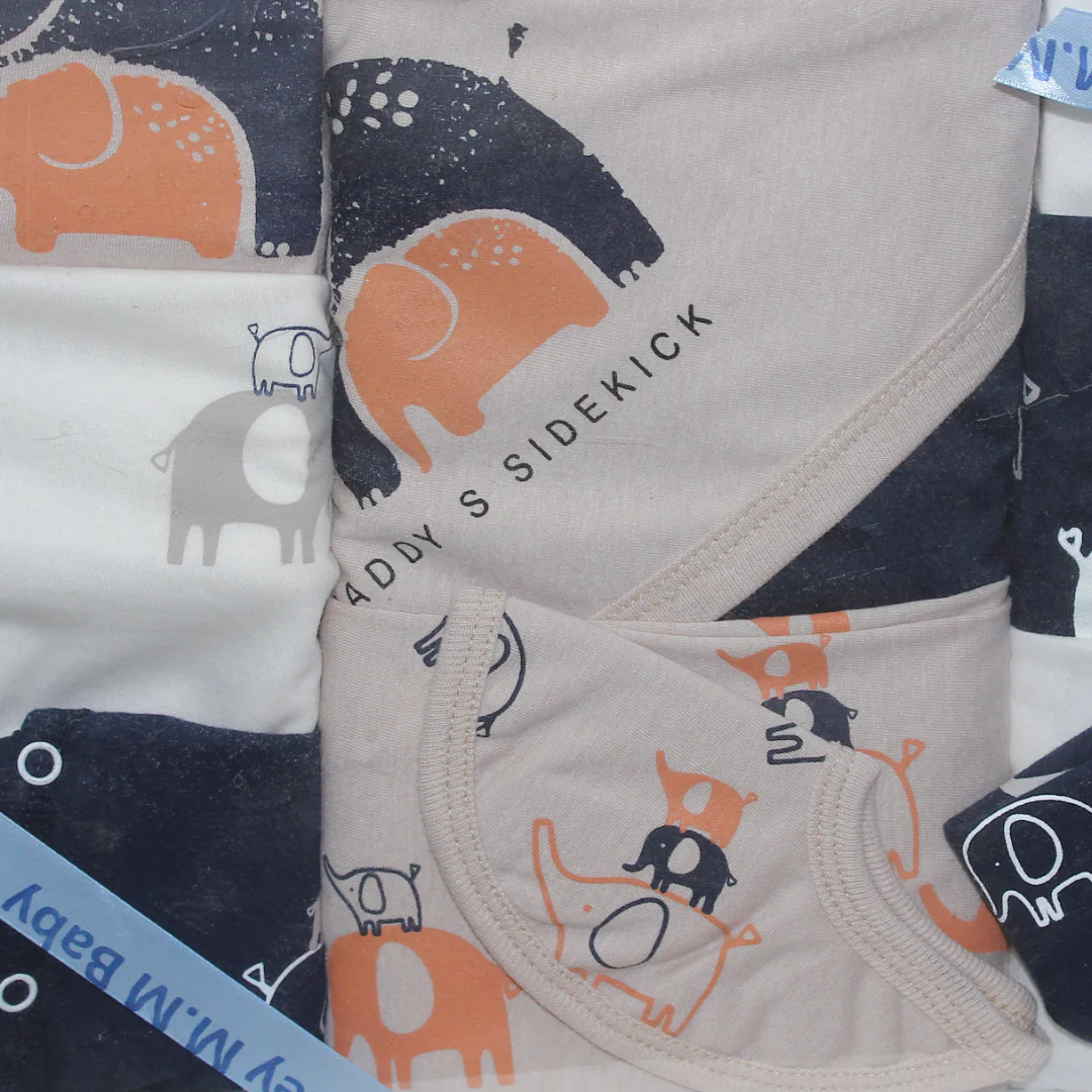 Baby Boys Cotton Gift Clothes Box – 10 Pcs (3-6m) - Image 3