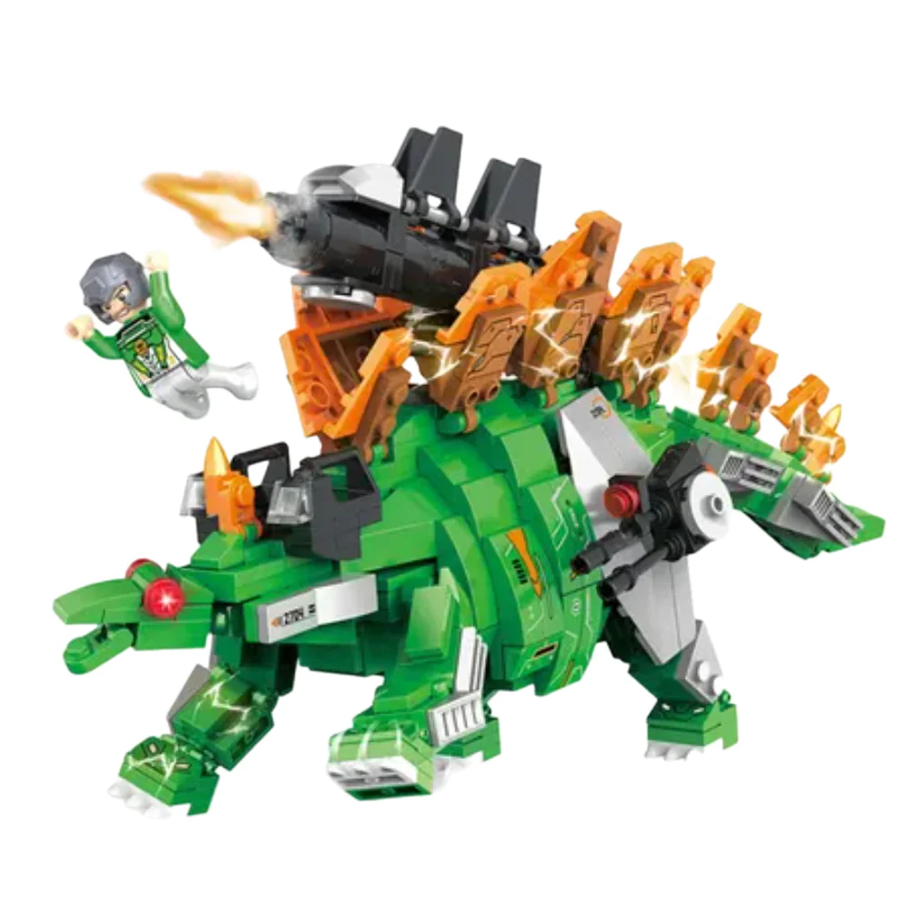 Cogo Sci-Fi Dino Stegosaurus Building Block Set – 587 Pcs