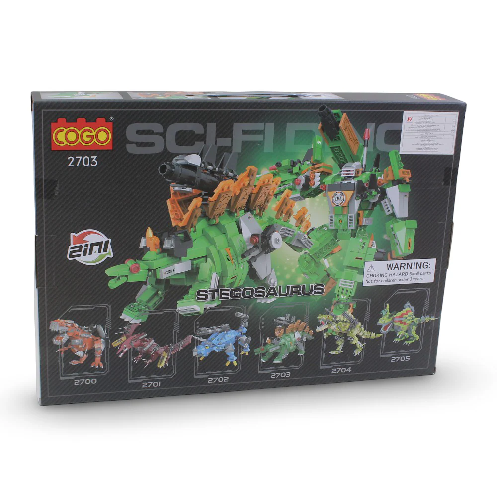 Cogo Sci-Fi Dino Stegosaurus Building Block Set – 587 Pcs - Image 2