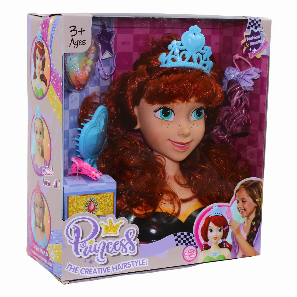 Doll Head Set With Accessories – Plastic