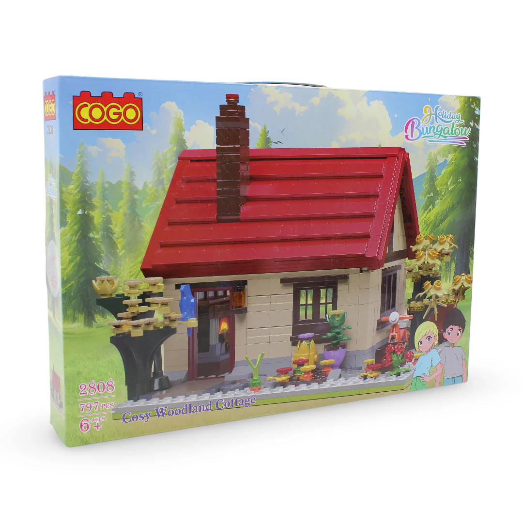Cogo Holiday Bungalow Cosy Woodland Cottage Building Block Set – 797Pcs - Image 2