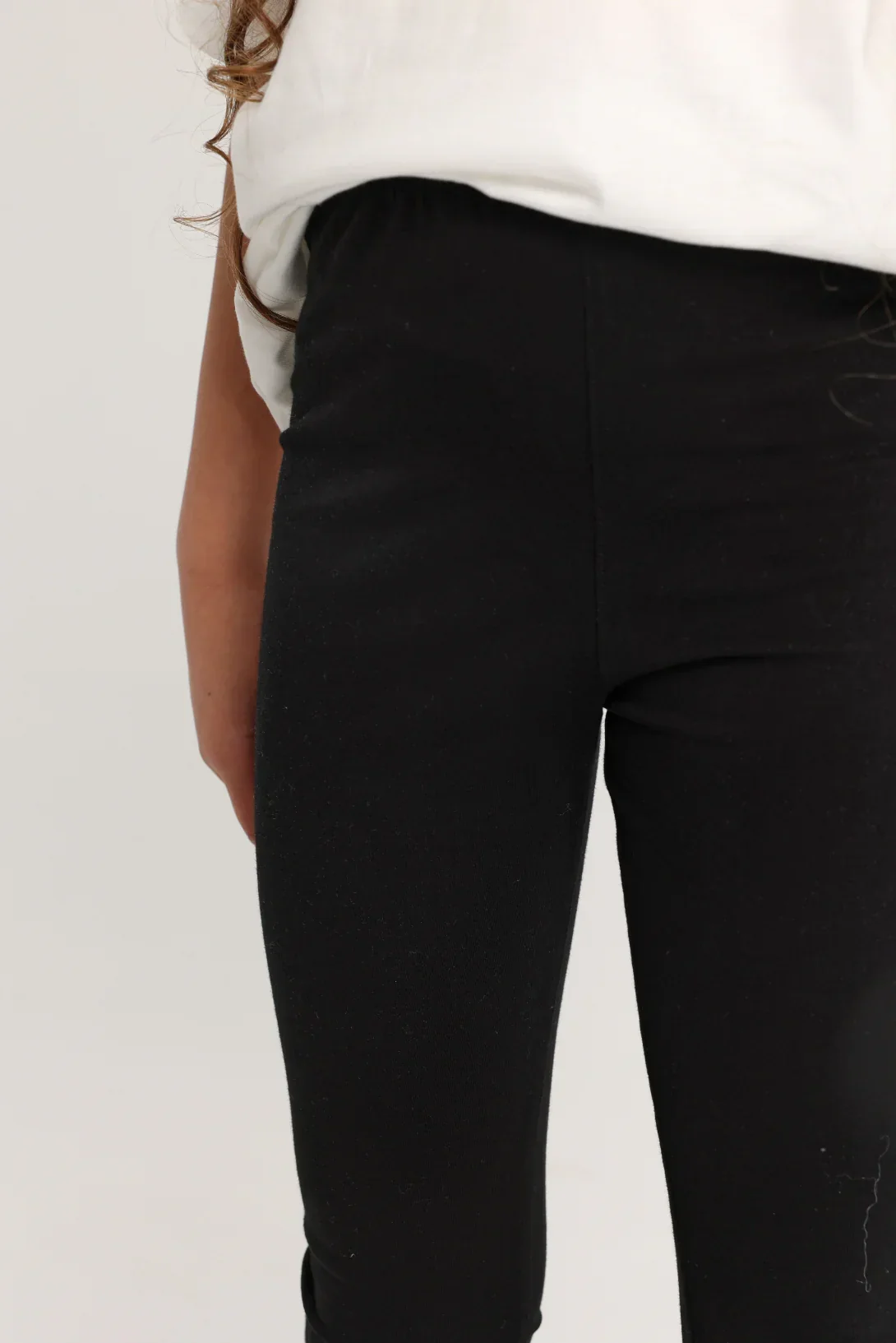 Girls Black Cotton Leggings – Pantcourt Style - Image 3