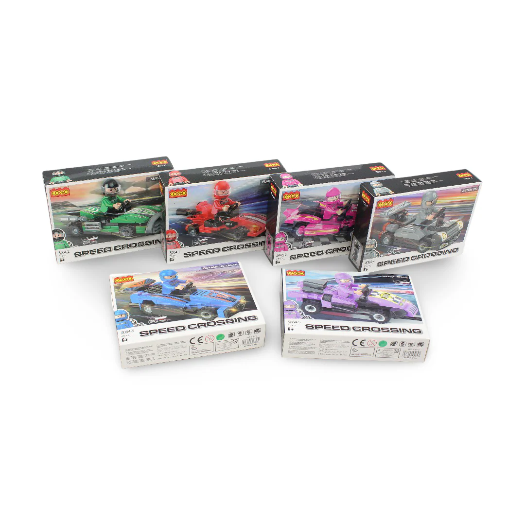 Cogo Speed Crossing Aston D5 Racing Car Building Block Set 6in1
