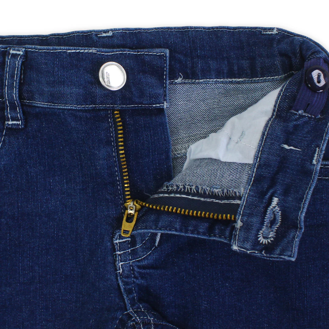 Girls Denim Shorts – Navy - Image 3