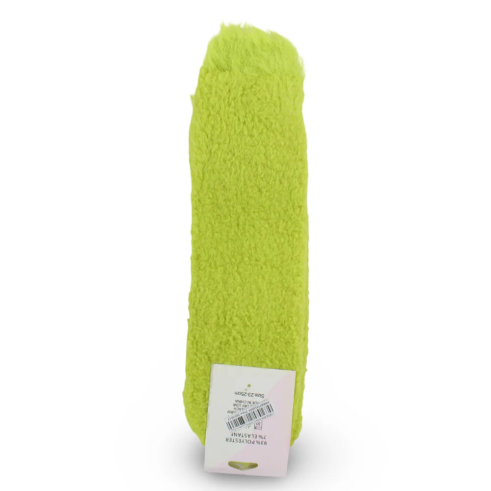 Unisex Socks – Lemon Green with Big Eyes Design - Image 2