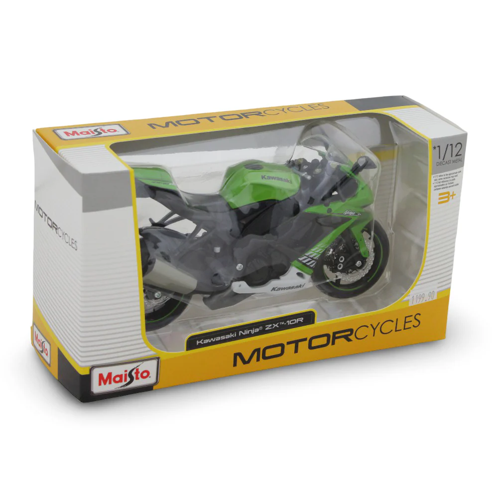 Maisto 1:12 Scale Kawasaki Ninja ZX-10R Motorcycle - Image 2