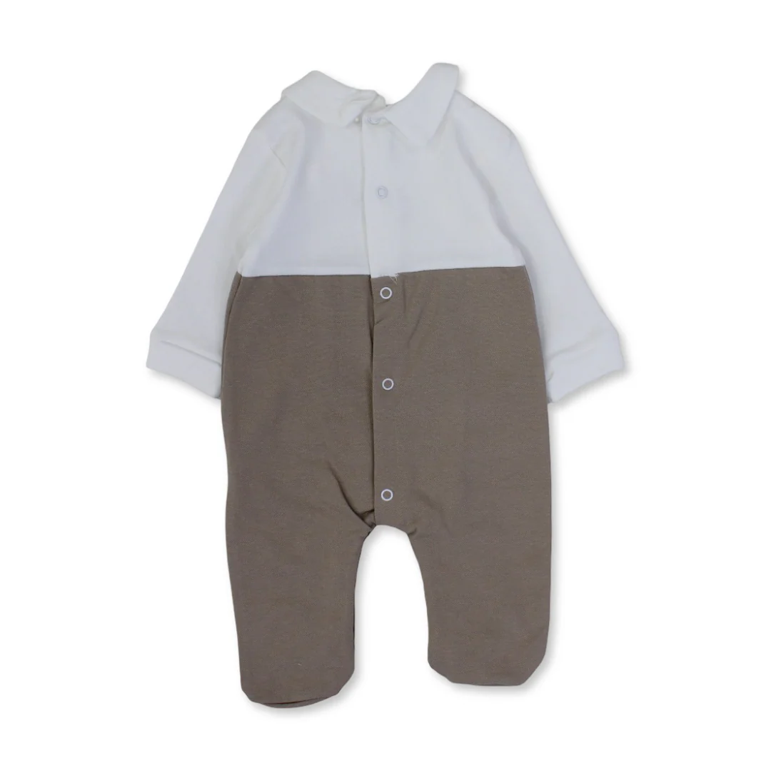 Baby Boys Cotton Baby Footie – with Puppy Print - Image 5