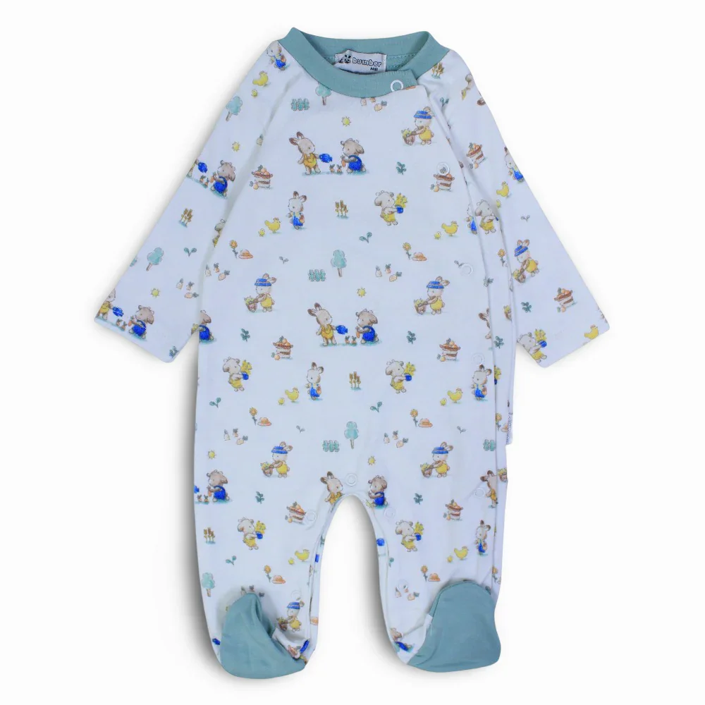 Unisex Cotton Baby Footie - Animals Design - Image 4