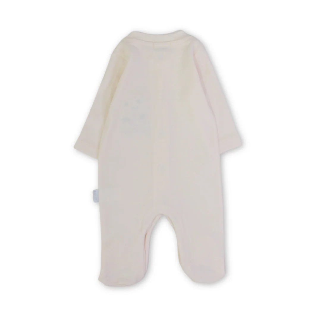 Baby Boys Cotton Baby Footie Onesie – Teddy Bear Embroidery - Image 5