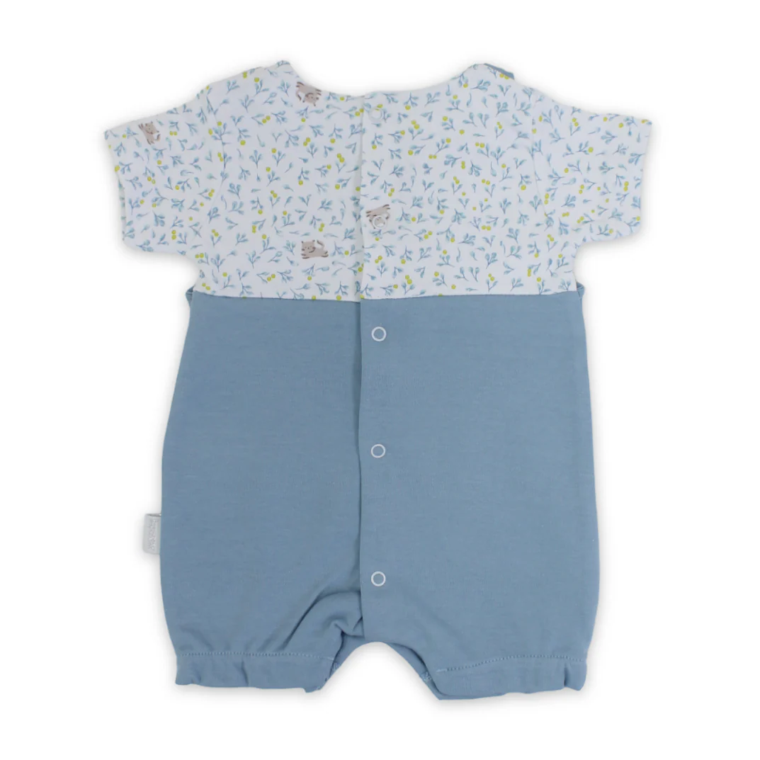 Baby Girls Cotton Romper – Leaves Print - Image 5