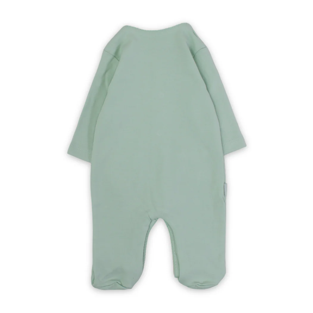 Baby Girls Cotton Baby Footie Onesie - Image 2