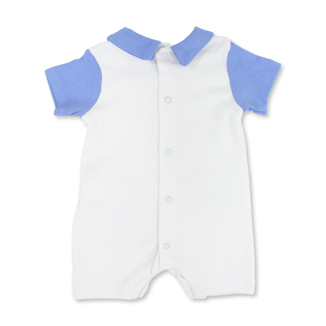 Baby Boys Cotton Romper – Teddy Bear Print - Image 2