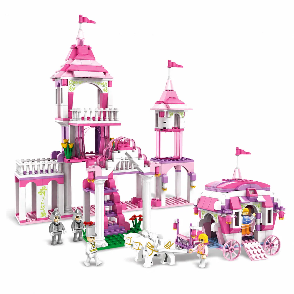 Cogo Girls Fairytale Dream Princess Castle Building Block Set – 555 Pcs